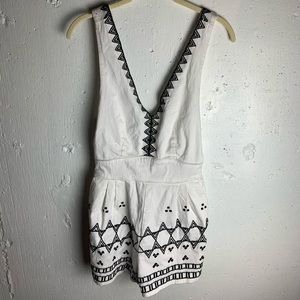 Maje white & black romper